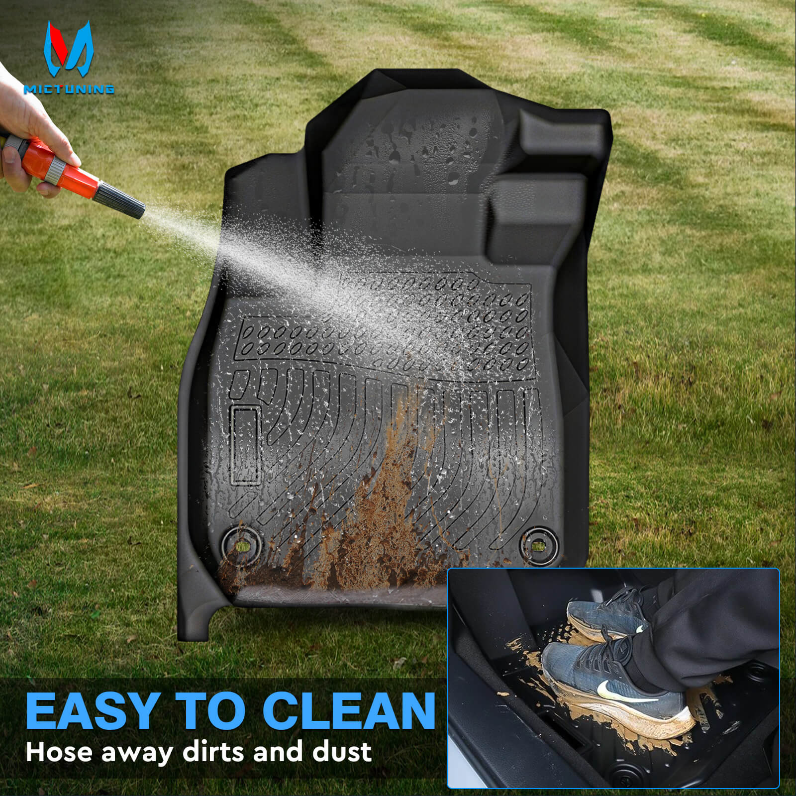 For Honda CR-V G5 2017-2022 Floor Mats, 1st & 2nd Row Liner Set Custom Fit, Custom Fit TPE All Weather Car Liners
