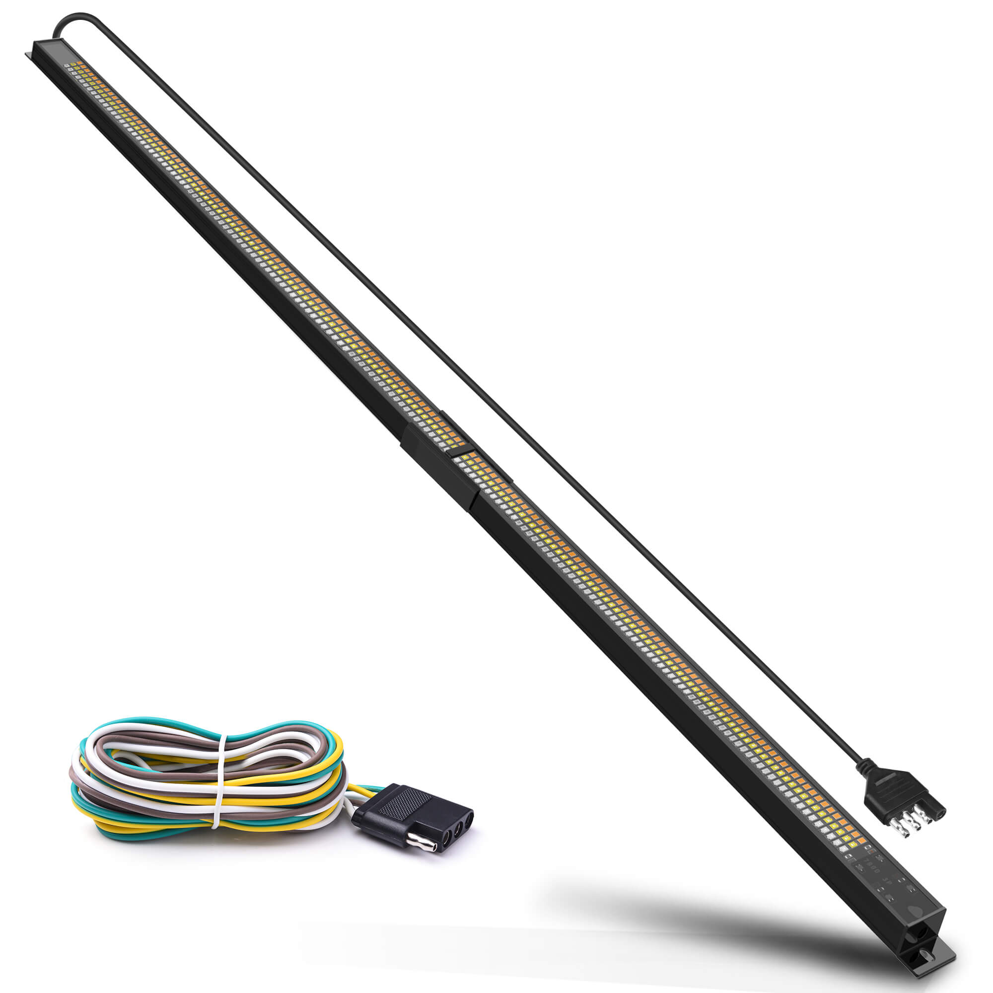 60" Foldable Tailgate Light Bar 3 Rows Light Strip,  LED Sequential Turn Signal Brake Running Reverse, No Drilling