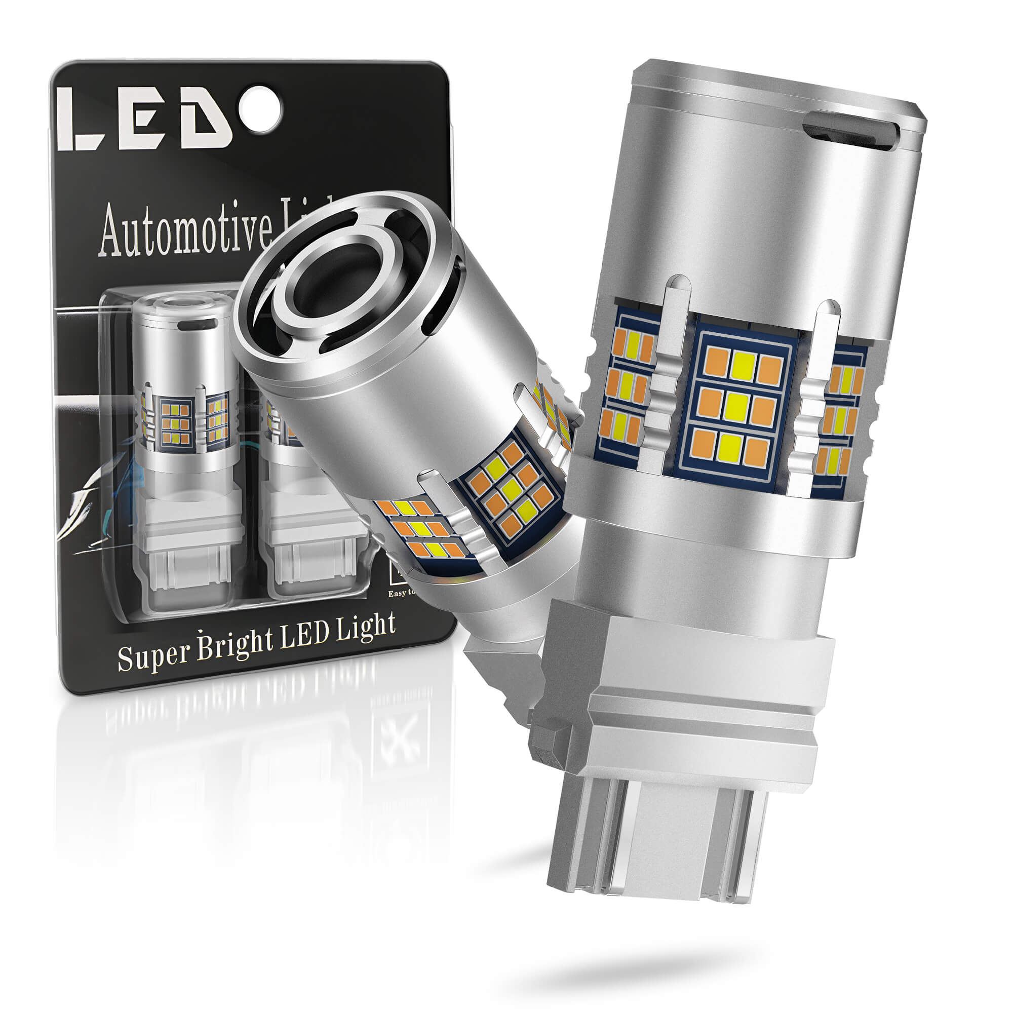 3156 3157 LED Bulbs LED Bulb Dual Color Amber White, 3056 3356 3057 Backup Light Bulbs Canbus Error Free for Reverse Tail DRL Turn Signal Light (Pack of 2)
