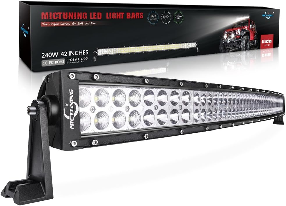 Curved LED Work Light Bar Combo Off Road Driving Fog Light （22 inch, 42 inch）