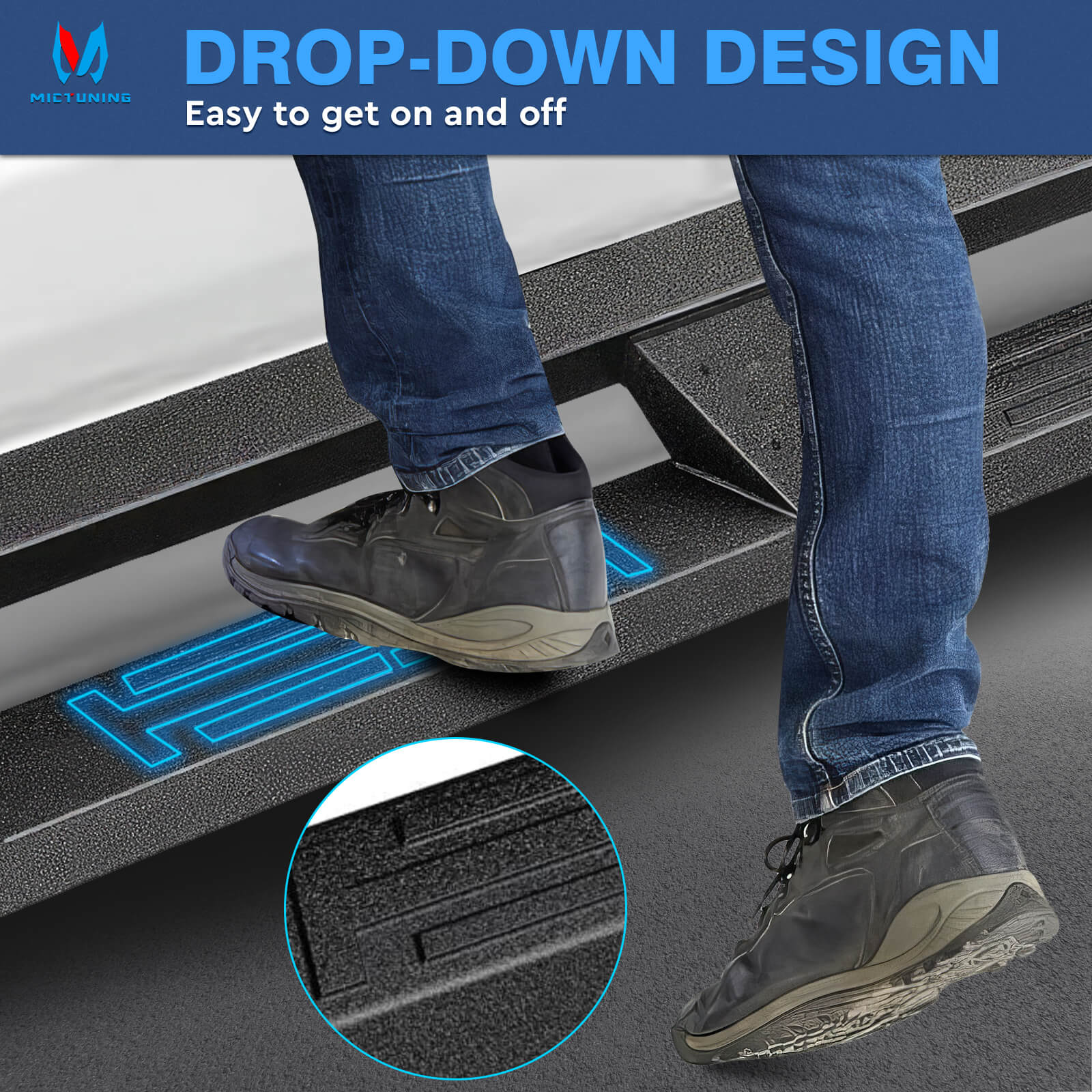 2021-2022 Ford Bronco 4 Door Side Running Boards, Heavy-Duty Side Steps (Only Ships to U.S. )