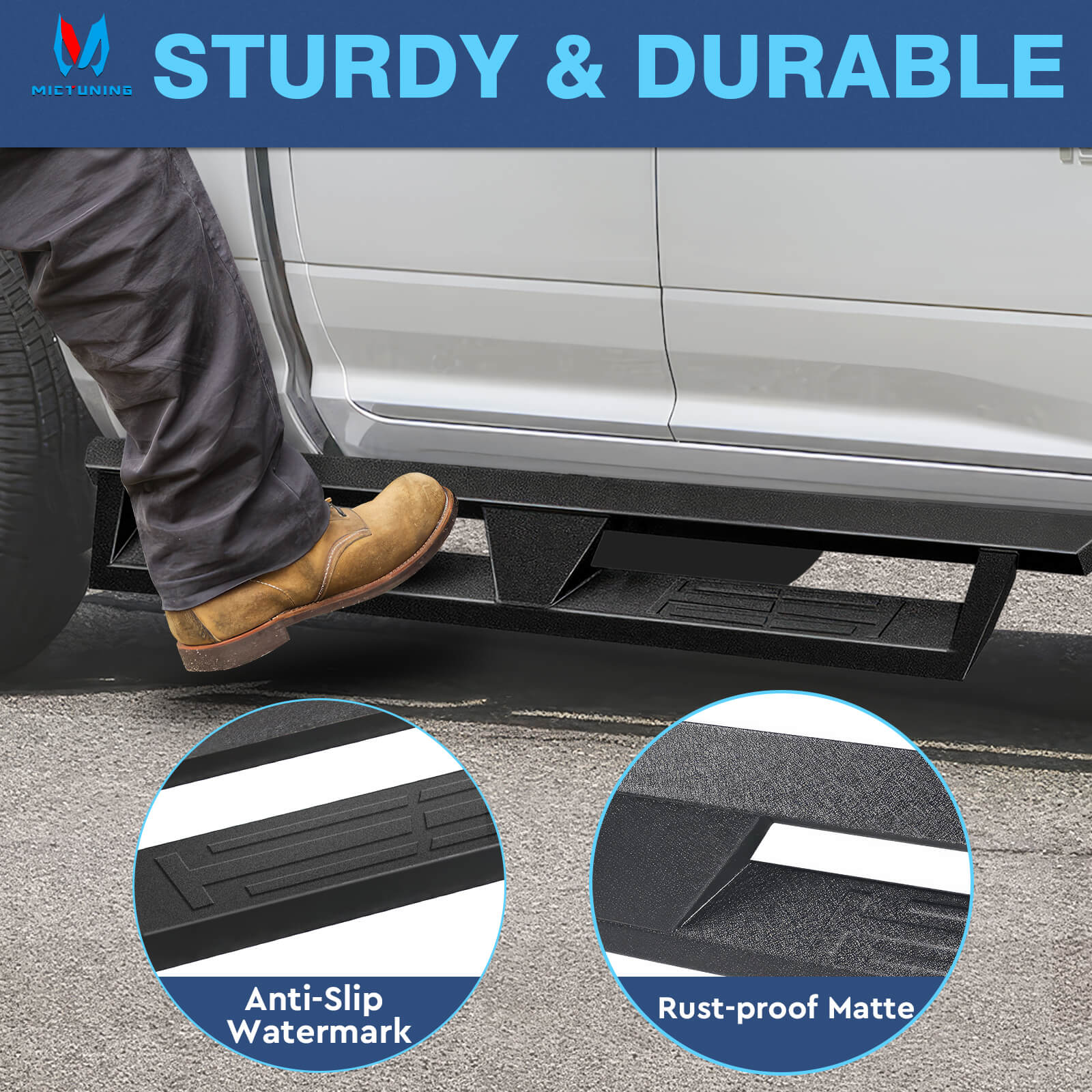 2019-2023 Dodge Ram 1500 Quad Cab/Extended Cab New Body Style Side Running Boards, Heavy-Duty Side Steps (Only Ships to U.S. )