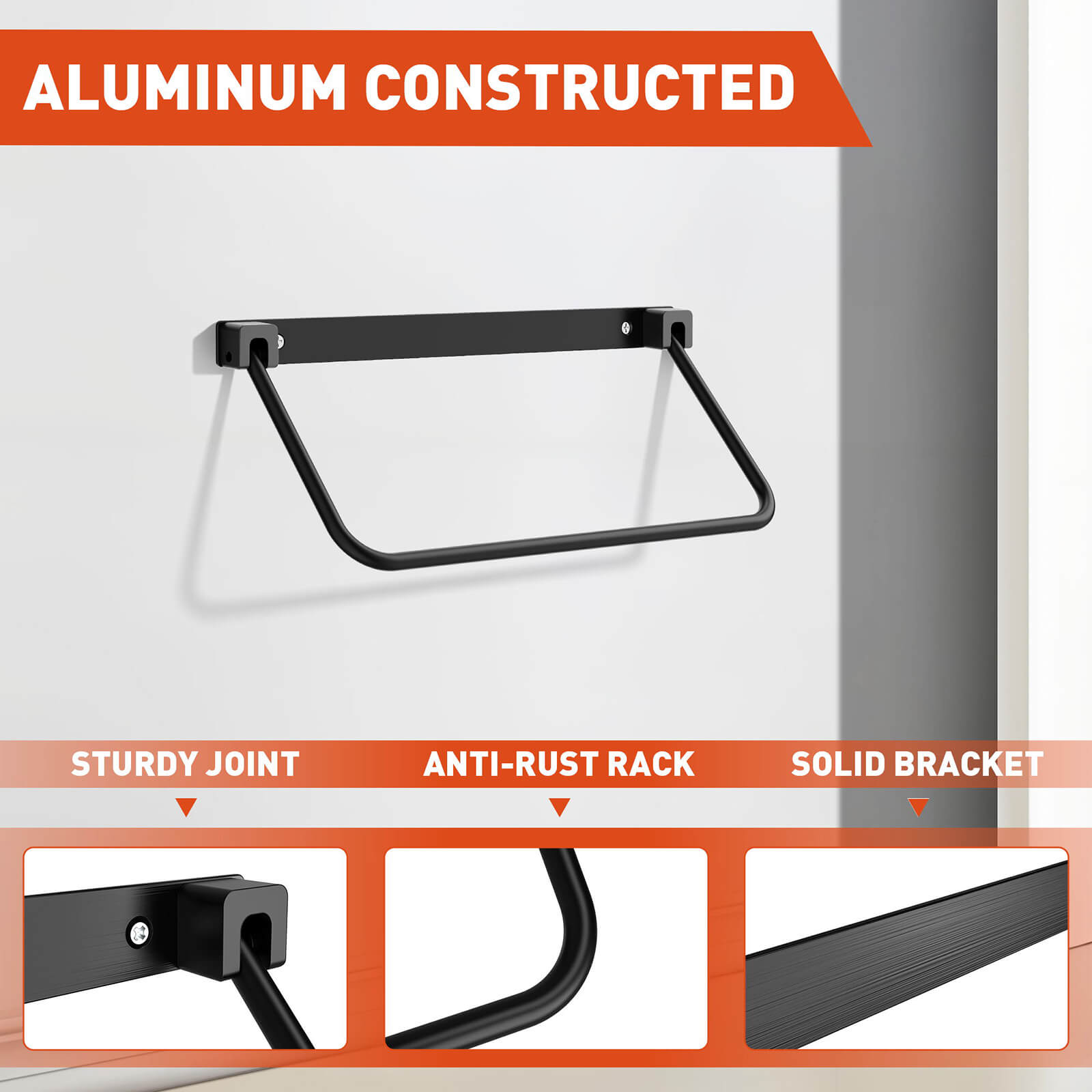 RV Shoe Storage Rack – Wall Mount, Foldable Camper Accessories Organizer, 13" Aluminum Hanging Shelf for Trailer (2 Pack)