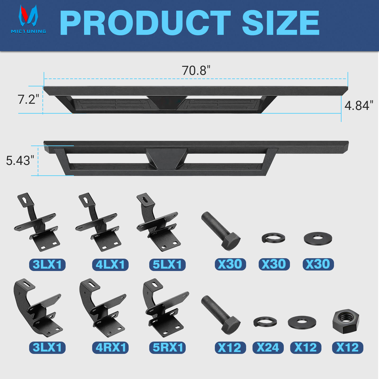 2018-2023 Jeep Wrangler JL Unlimited 4 Door Side Running Boards, Heavy-Duty Side Steps (Only Ships to U.S. )