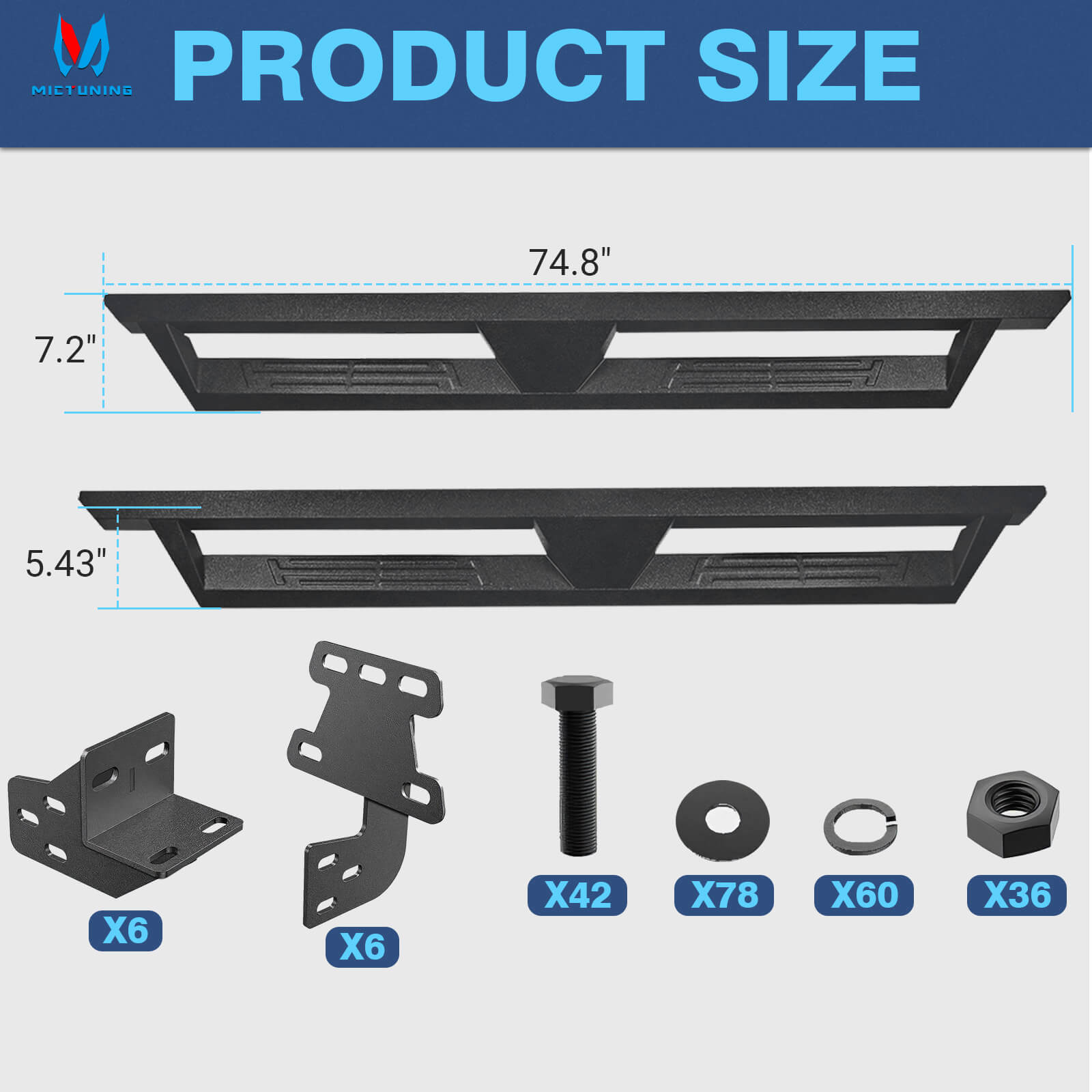 2019-2023 Dodge Ram 1500 Quad Cab/Extended Cab New Body Style Side Running Boards, Heavy-Duty Side Steps (Only Ships to U.S. )