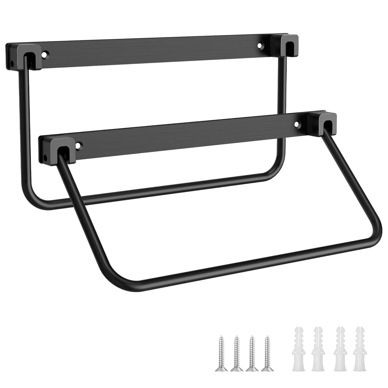 RV Shoe Storage Rack – Wall Mount, Foldable Camper Accessories Organizer, 13" Aluminum Hanging Shelf for Trailer (2 Pack)