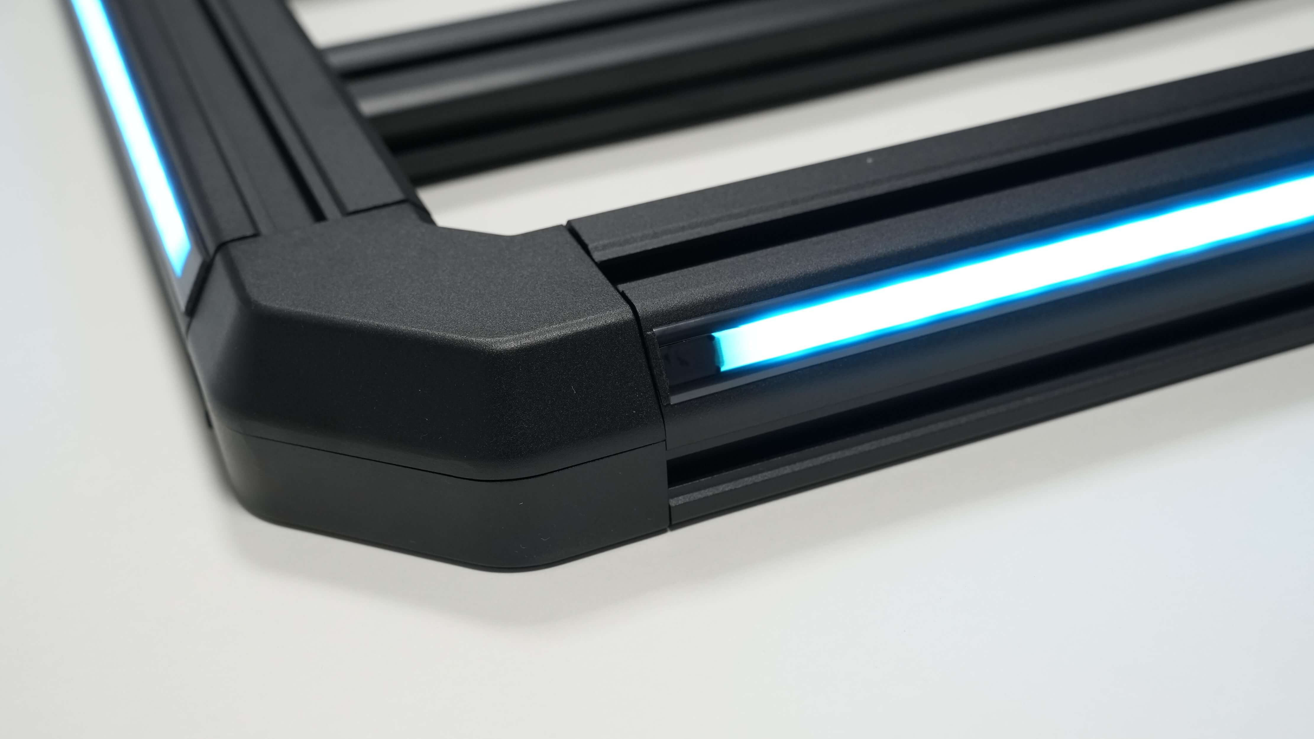 Newest LED Roof Rack Cargo Platform w/ built-in RGB+IC Light Strips, RGB Chasing Lights Frame, Aluminum, 55.1" x 47.2", Fits Most 2-Bar SUVs (Only Ships to U.S. )