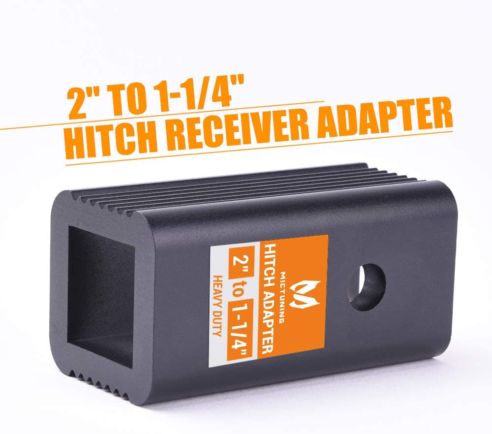 2'' Class III/IV to 1-1/4'' Class I/II Receiver Hitch Adapter Insert Sleeve Mount Adapter - 2'' to 1.25'' Receiver Reducer Converter