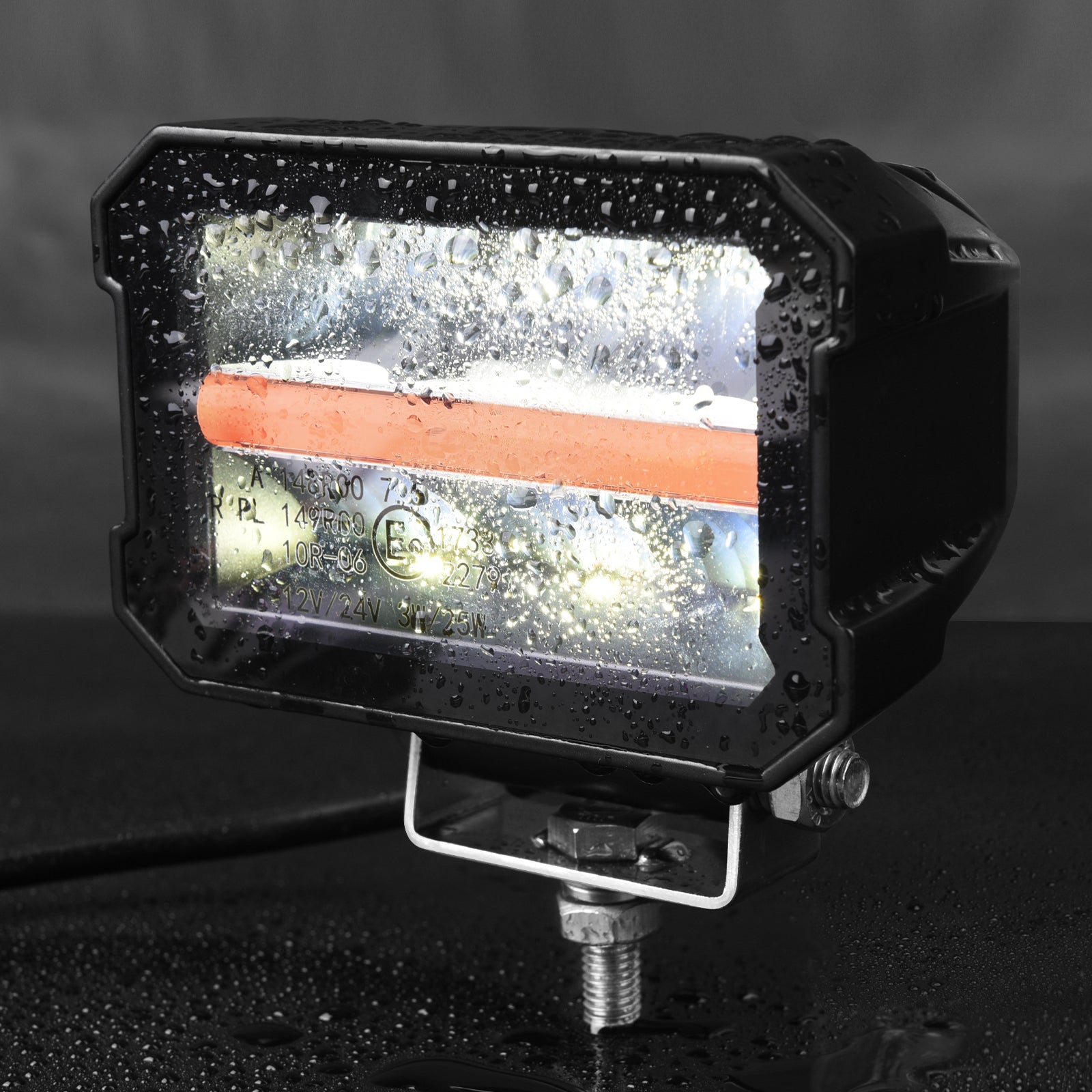 Bezel-Less LED Pods Light, 4.37 Inch 50W LED Driving Fog Light LED Work Light, IP67 Waterproof (2 PCS)