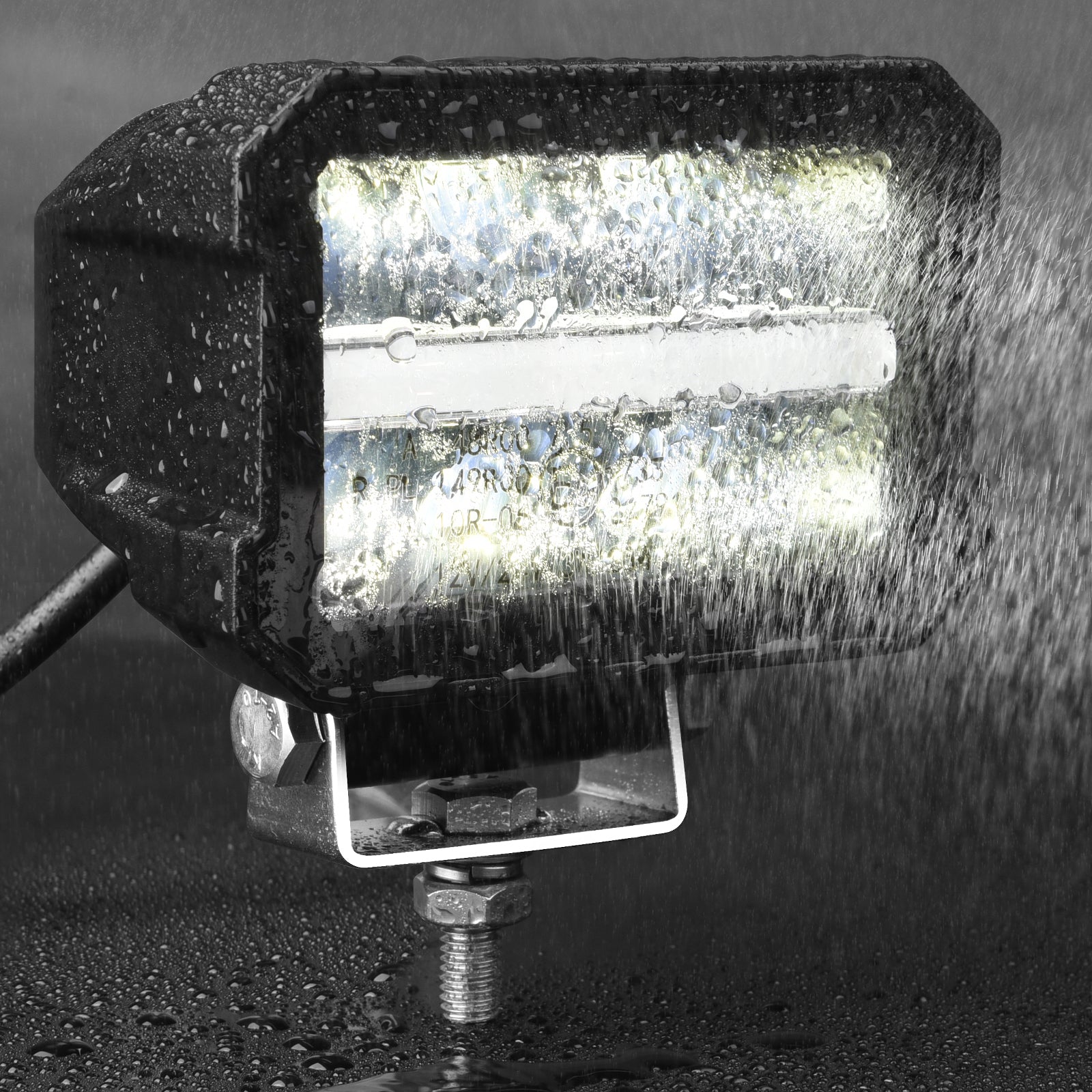 Bezel-Less LED Pods Light, 4.37 Inch 50W LED Driving Fog Light LED Work Light, IP67 Waterproof (2 PCS)