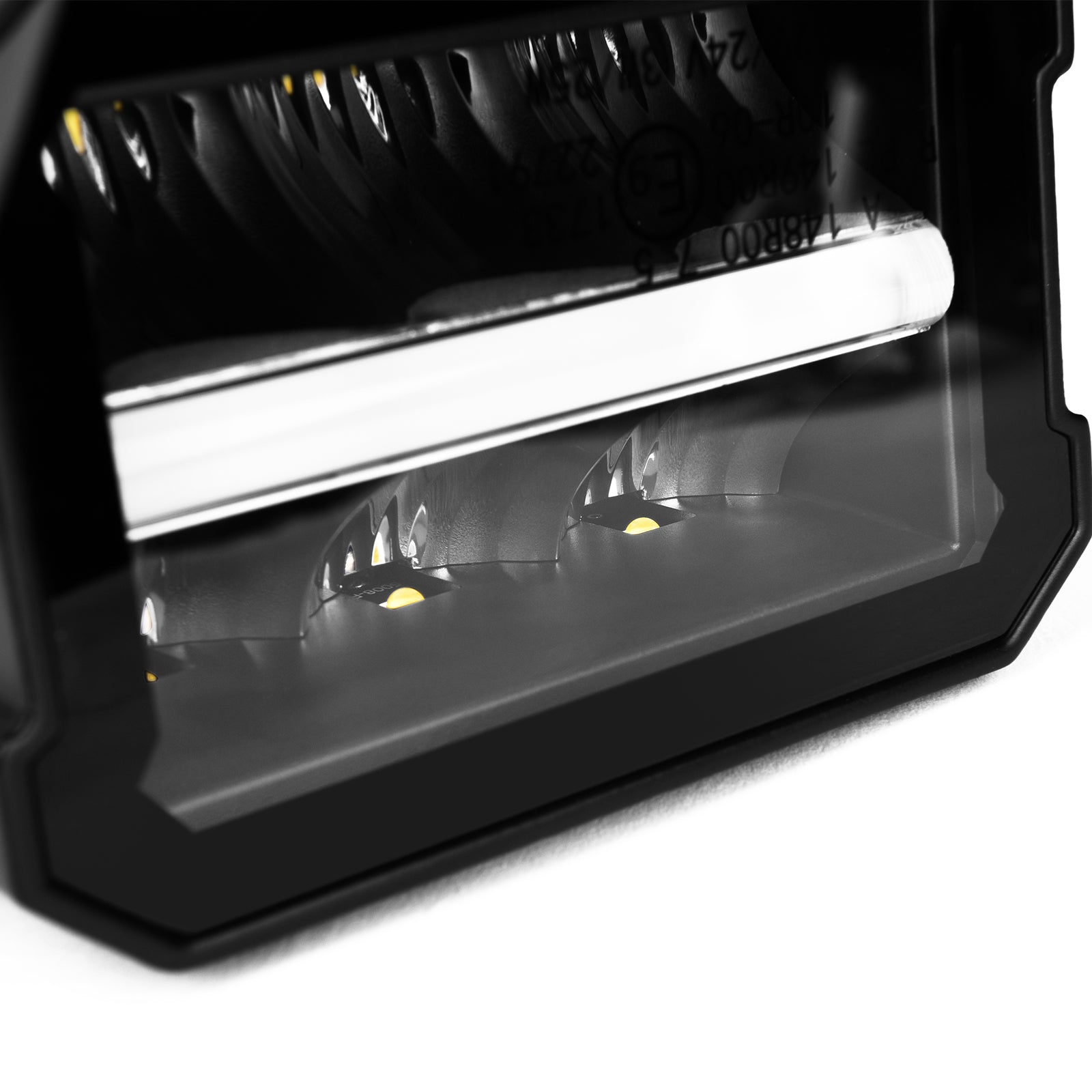 Bezel-Less LED Pods Light, 4.37 Inch 50W LED Driving Fog Light LED Work Light, IP67 Waterproof (2 PCS)