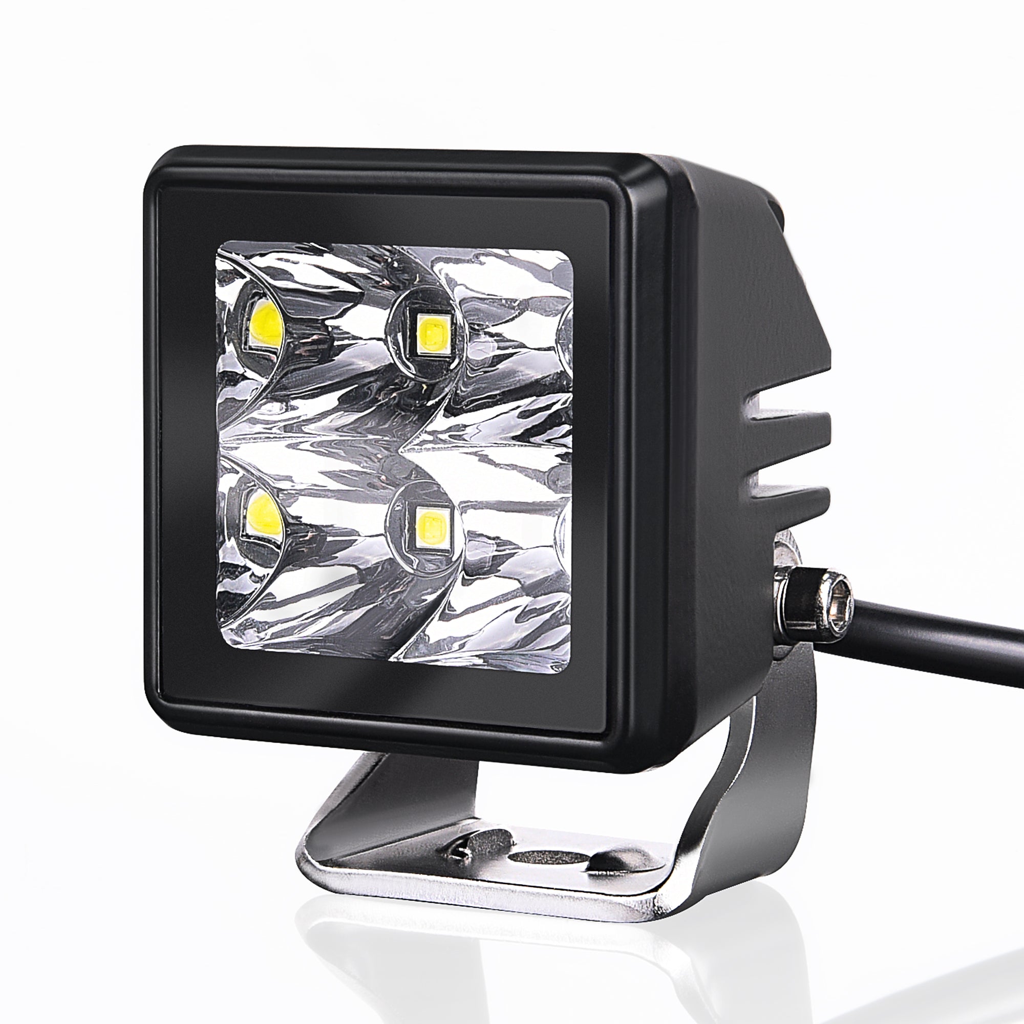 Bezel-Less LED Pods Light, 2.36 Inch 20W LED Driving Spot Light Fog Light, IP67 Waterproof (2 PCS)