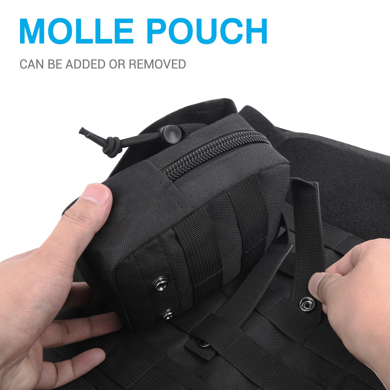Universal Front Seat Cover Storage Bags - Muti-Compartments Holder Pockets Molle Pouches Stuff Organizer Compatible for Jep Wrangler JK JL